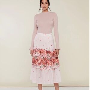 Rachel Parcell Tiered Midi Skirt